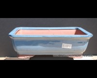 *Blue Rectangle 10x6x2 Glazed Bonsai Pot
